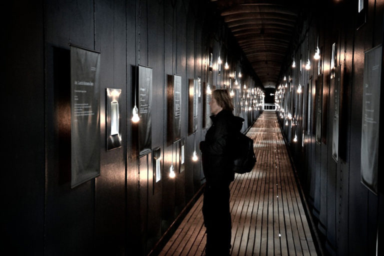 Inside the "cocoon" where the fate of 91 women and men condemned as witches is described © Harald Beck Hanssen/Statens vegvesen