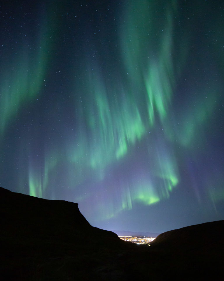 The views of Tromsø looking back east along the valley © William Copeland