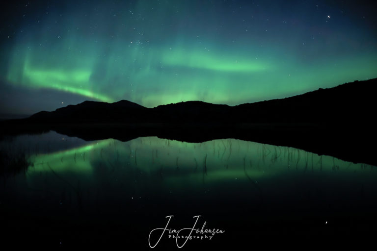 Northern Lights and a calm autumn lake © Jim Johansen