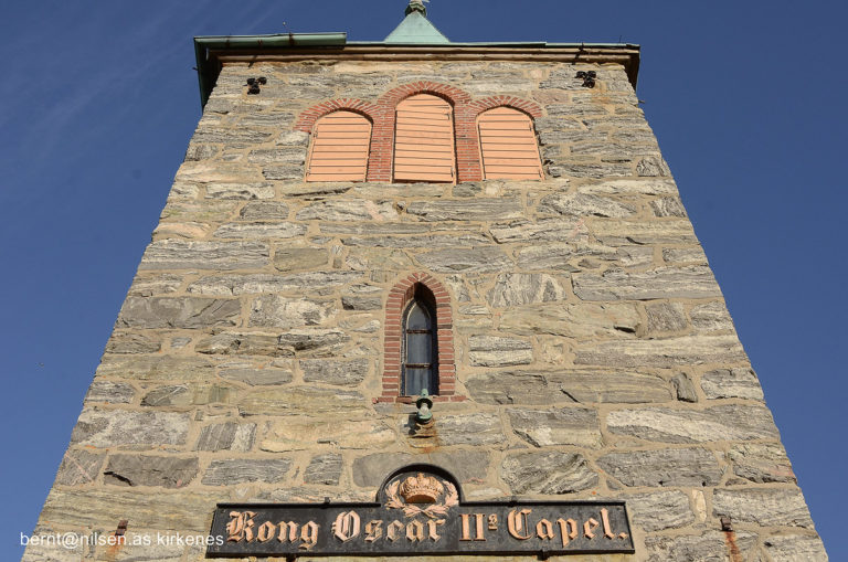 The steeple of the King Oscar II chapel from 1869 © Bernt Nilsen, Kirkenes