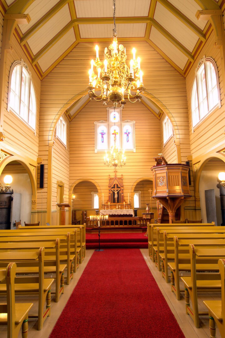 Church interior, Neiden © Bjarne Riesto riesto.no /www.nordnorge.com