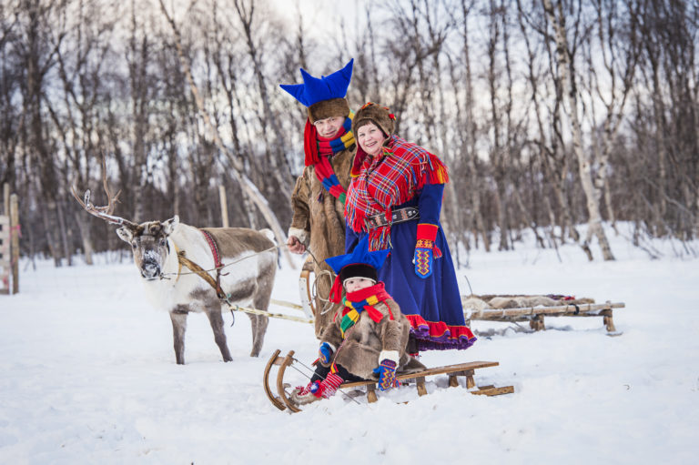 Sami family at Davvi Siida. Photo: Ørjan Bertelsen / nordnorge.com