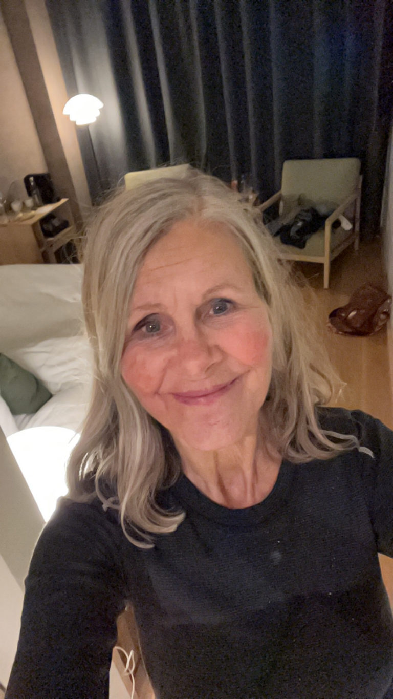 Liv Lyng Hauge in her room at Wood Hotel Bodø. Photo: Private