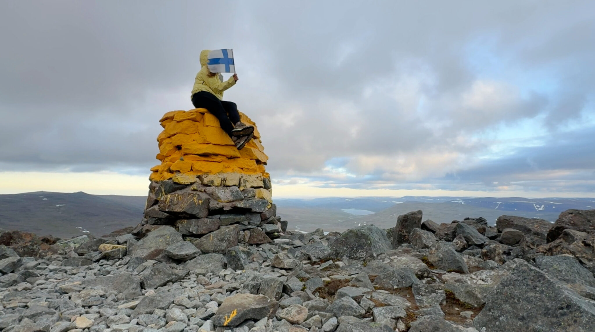 According to the visitors' book in the mailbox, four people had visited the yellow cairn earlier that day. The Halti Trail has become more popular in recent years, but its scree-covered terrain keeps it a peaceful gem, far from the crowds © Pauliina Toivanen